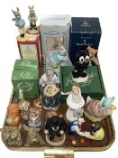 Beswick and Royal Albert Beatrix Potter figures, Royal Doulton Bunnykins, two Beswick Meerkats, etc.