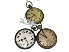 Three British military pocket watches.