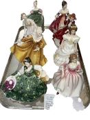 Eight Royal Doulton ladies including Kirsty, Angela, Elyse, Tender Moment, etc.