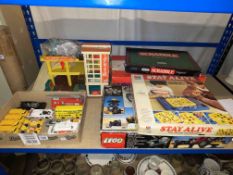 Lego, Scrabble, Monopoly, Meccano and other games, model vehicles, etc.