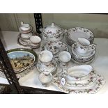 Part dinner and tea services, Masons and other decorative plates.