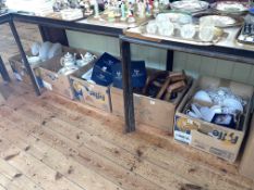 Five boxes of dinnerwares including Wedgwood Columbia and Colonade, Villeroy & Boch basket,