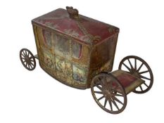 W & R Jacob & Co Ltd coach biscuit tin, 23cm length.