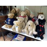 Collection of Merrythought and other teddy bears (14).