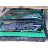 Box of joiners tools including planes.