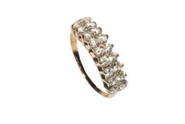 WITHDRAWN Diamond 18 stone 18 carat gold ring, size G.