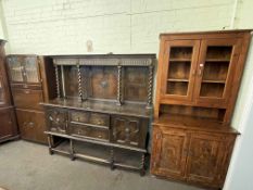 Stained pine dresser,