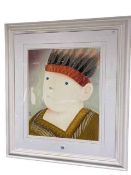 Mackenzie Thorpe, Billy Two Rivers, pastel, 47cm by 38.5cm, in contemporary glazed frame.