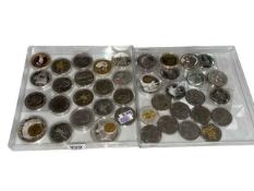 Collection of commemorative coins.