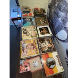 Collection of LP records and singles including Elvis, etc.