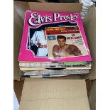 Collection of LP records including Elvis, John Lennon, etc.