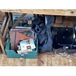 RFGA record player, LP records, singles, satellite dish etc.