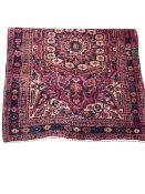 Mid Century hand knotted Persian Heriz carpet 3.40 by 1.22.