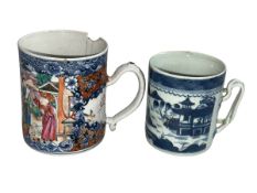 Two 18th Century Chinese tankards.