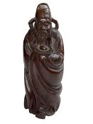 Hardwood carving of a Chinese Elder.