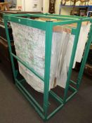 Two Stylefile open metal plan racks containing a collection of Ordnance Survey Maps.