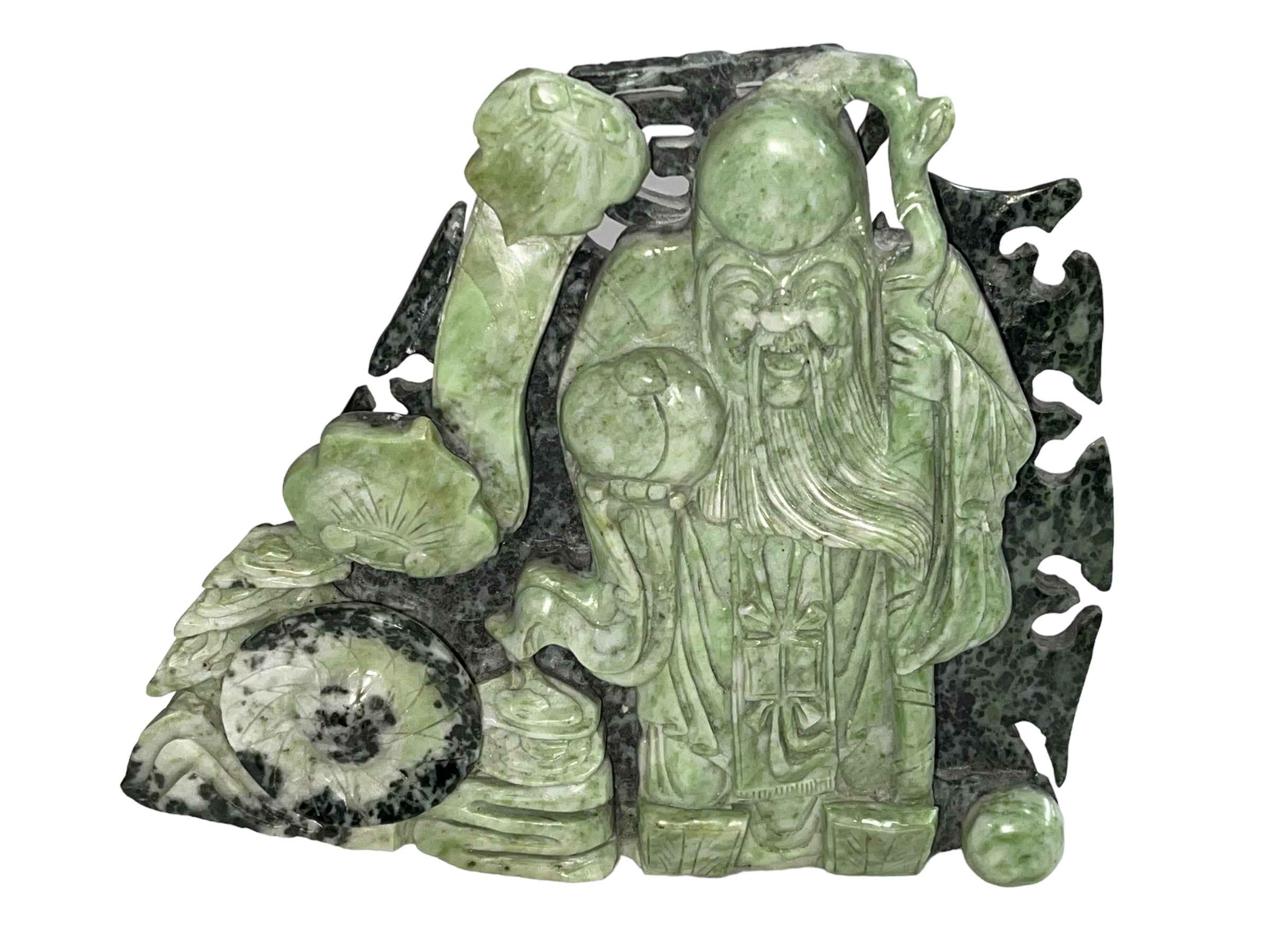 Oriental hardstone carving of a scholar.