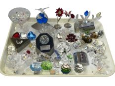 Collection of Swarovski glass including insects, paperweights, flowers, etc.