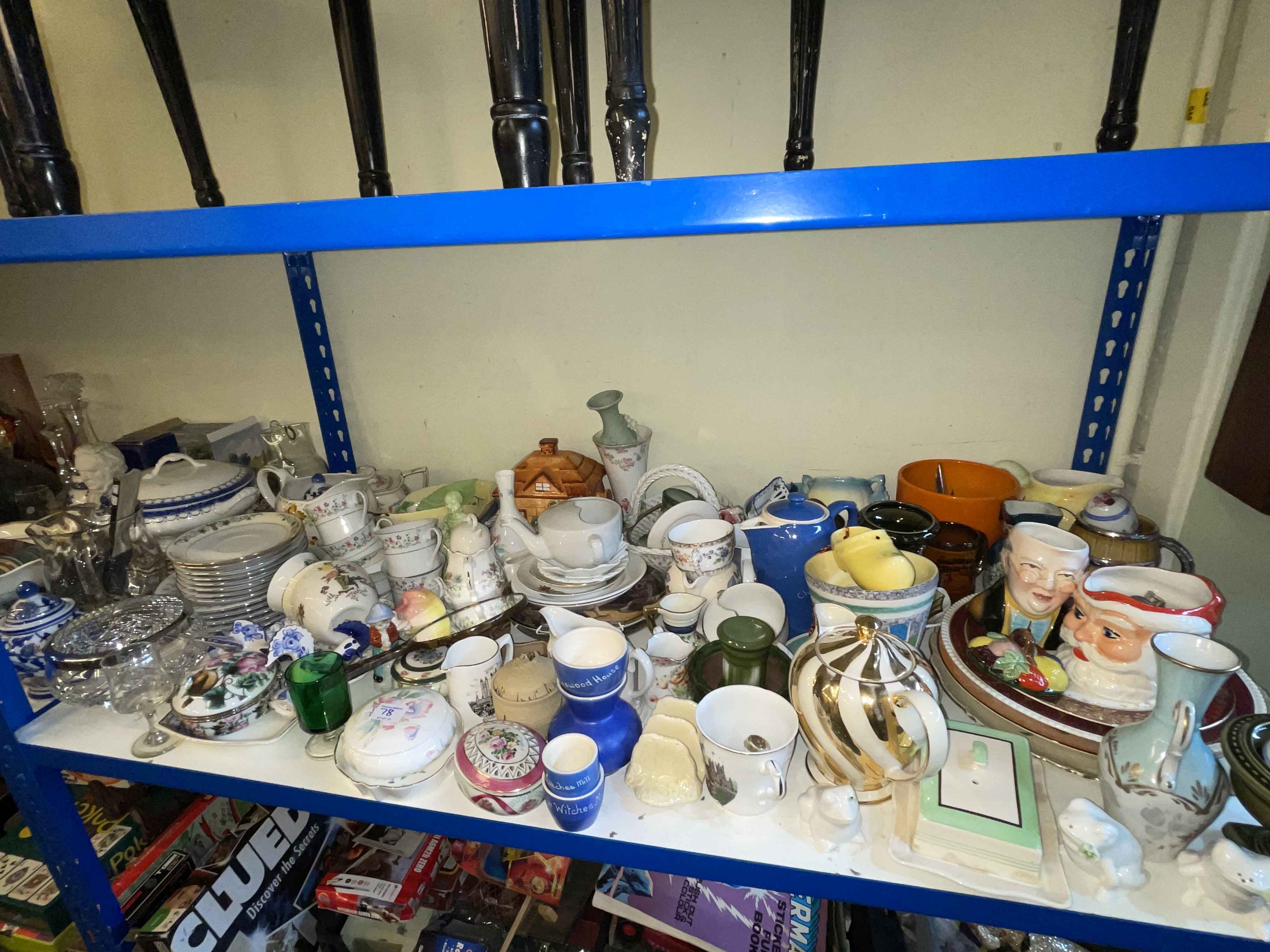Collection of decorative porcelain, carriage clocks, glasswares, vintage telephones, prints, - Image 2 of 5