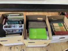 Three boxes of antique collectors guides and other books.