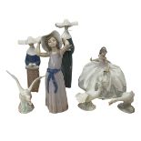 Seven Lladro pieces including At the Ball, 5859.