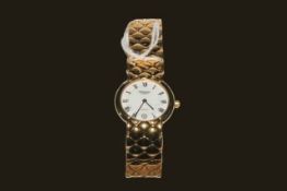 Raymond Weil ladies 18 carat gold plated bracelet watch.