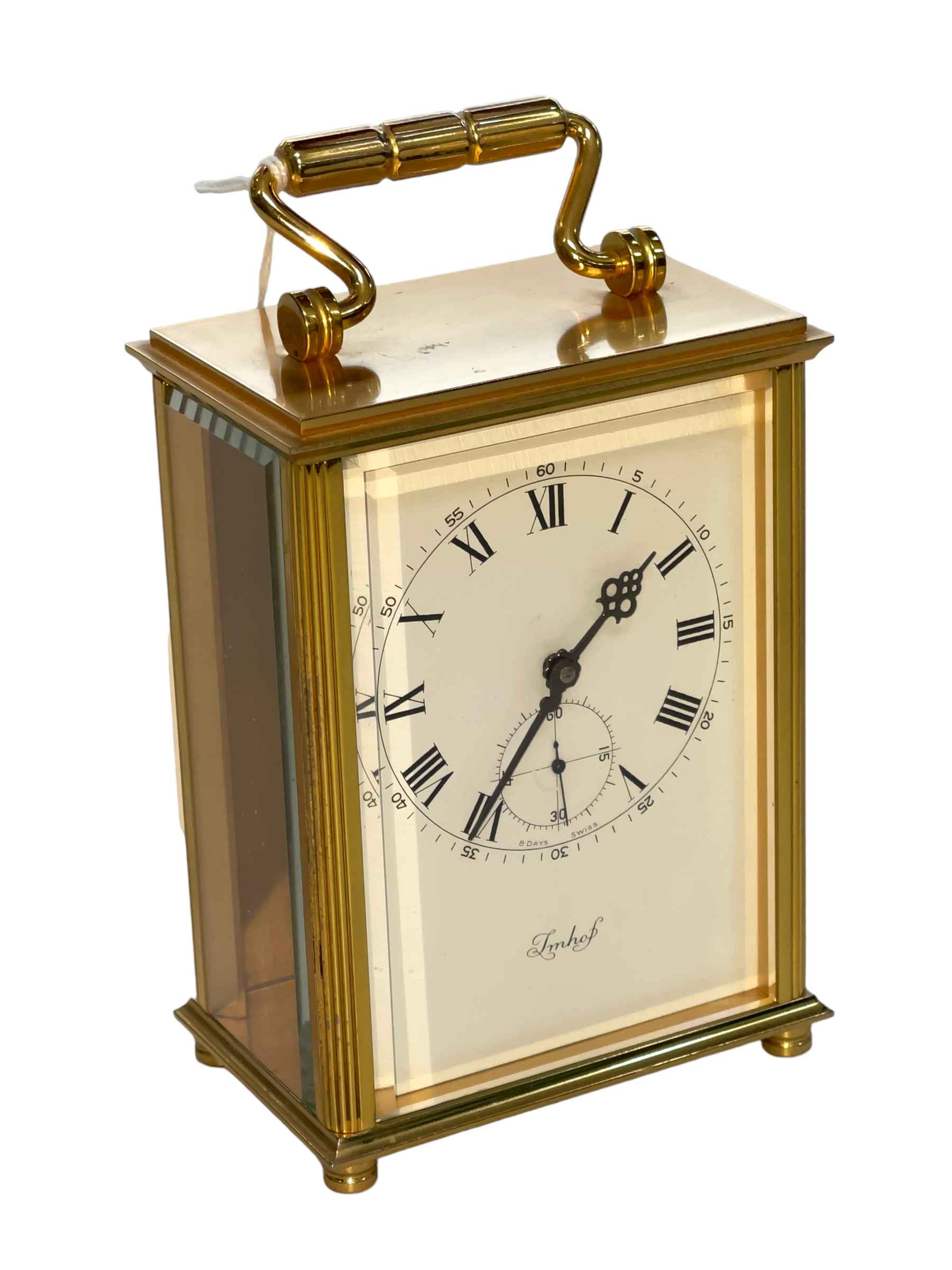 Imhof gilt carriage clock.