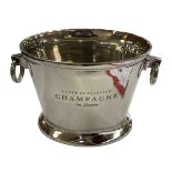 Champagne bucket marked 'Cuvee De Prestige Du Louvois' 25cm high.
