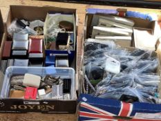 Two large boxes of costume jewellery.