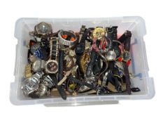 Large collection of wristwatches.