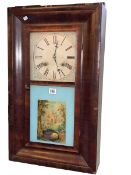 Victorian mahogany cased eight day American wall clock.