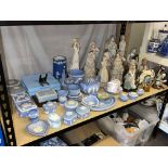 Wedgwood Blue Jasperware, Nadal lady figurines, etc.