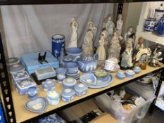 Wedgwood Blue Jasperware, Nadal lady figurines, etc.