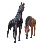 Two Liberty style leather horses.