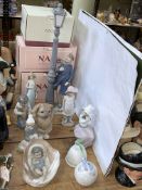 Collection of six Lladro figurines and four Nao figurines including 5205, 4676, 1995, etc.