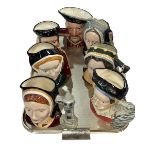 Royal Doulton (Special Edition) Henry VIII and Six Wives character jugs (D 6642, 6643, 6644, 6645,