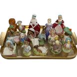 Tray lot with thirteen Royal Albert and Beswick Beatrix Potter figures,