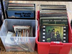 Collection of LPs and singles including Yes, Rick Wakeman, Queen.