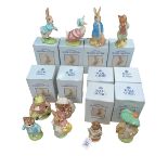 Ten Royal Albert large Beatrix Potter figures including Mrs Rabbit,