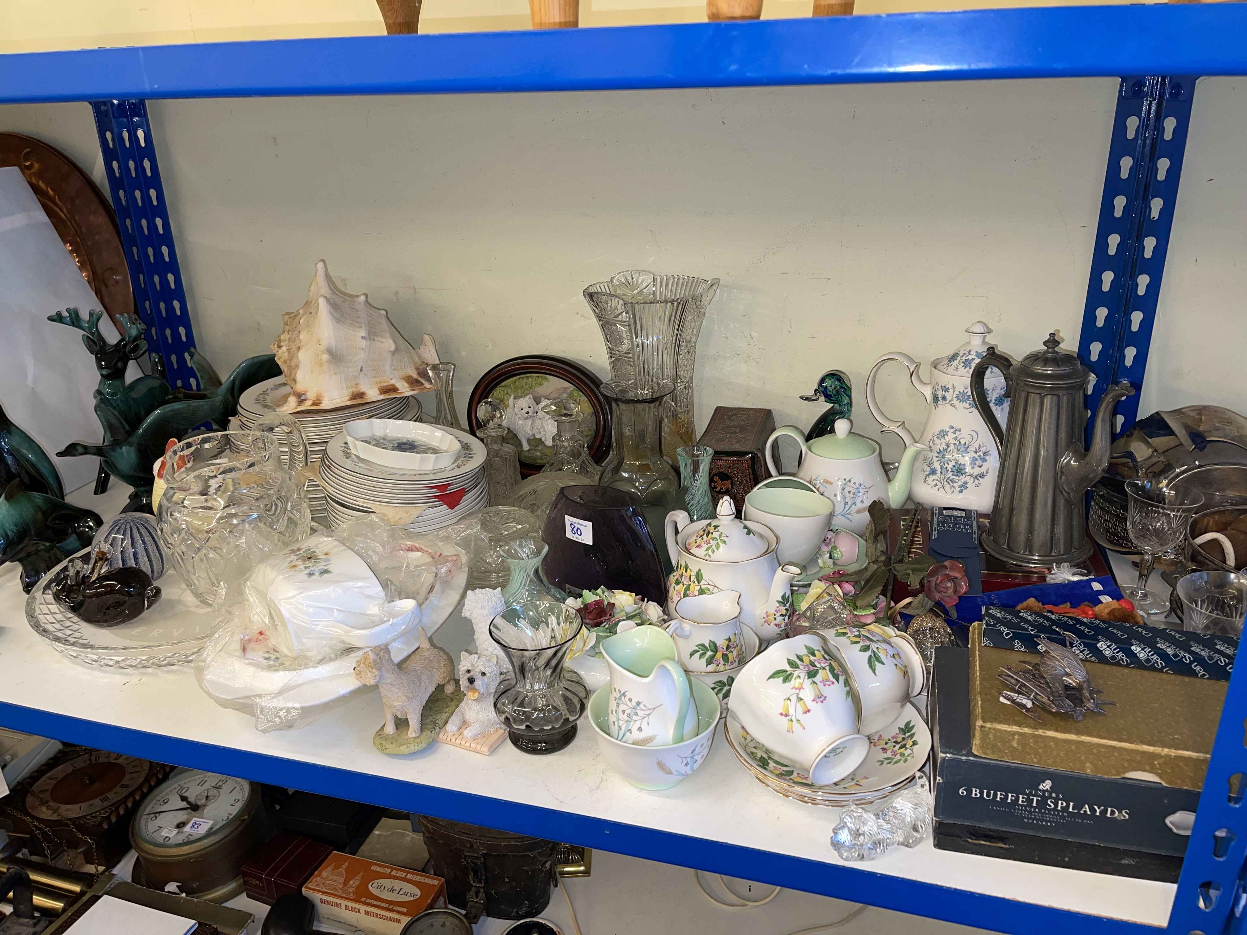 Collection of assorted glassware, silver plated ware, Royal Doulton Pastorale dinnerware. - Image 3 of 3