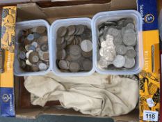 Collection of Worldwide coins and bank notes.