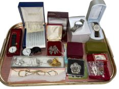 Wristwatches, jewellery, 1818 sixpence, etc.