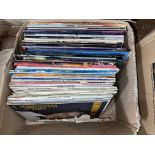 Four boxes of LP and single records.