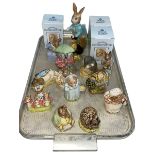Ten Royal Albert Beatrix Potter figures, 100 year Peter Rabbit,