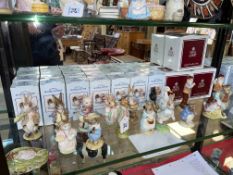 Collection of fourteen Royal Albert Beatrix Potter figures including Gentleman Mouse,