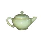 Chinese jade miniature teapot, 6cm high.