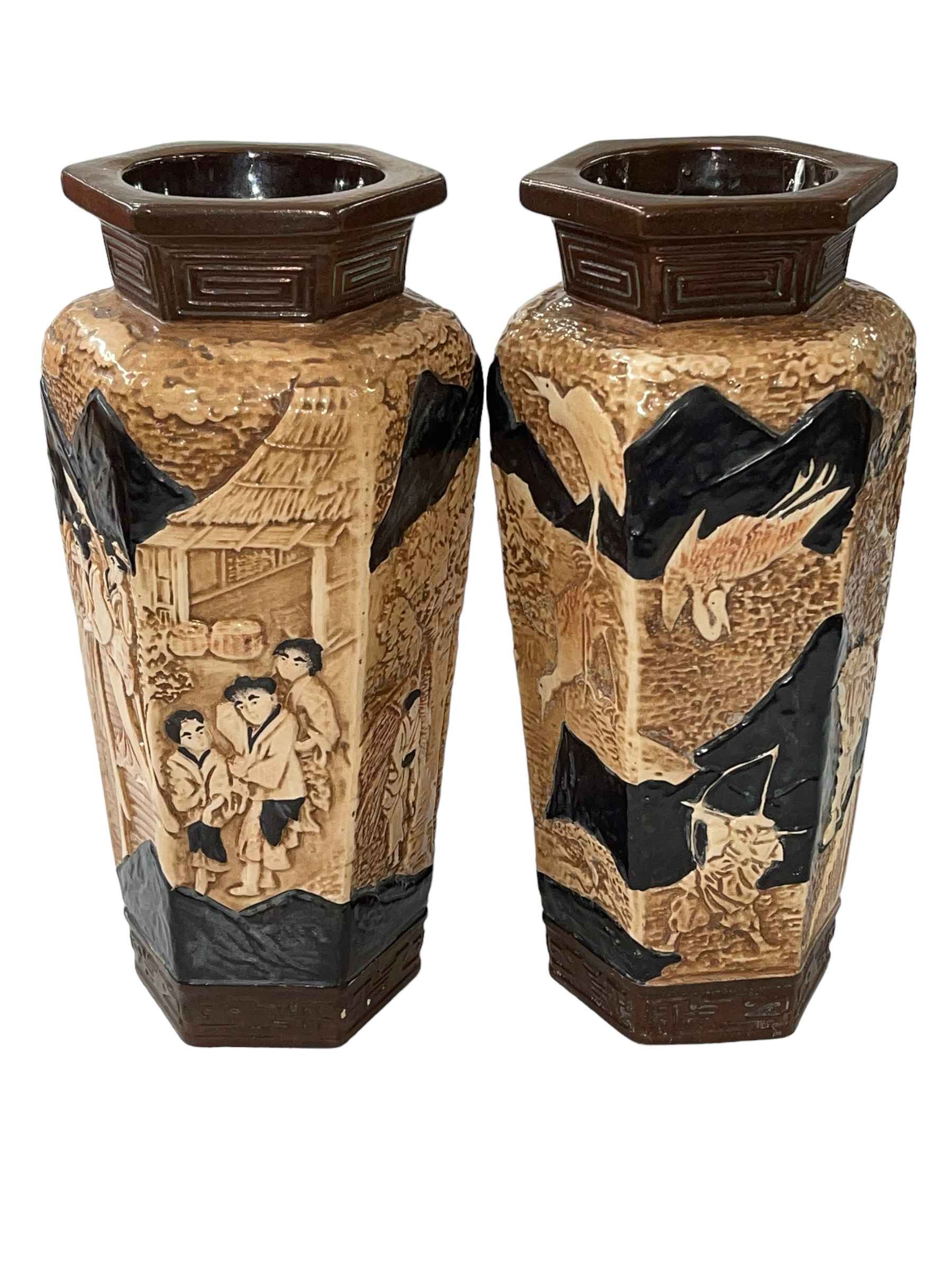 Pair of Bretby vases, 2270, 38cm high.