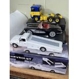 Three model vehicles, Road Kings Scania LBT 141,