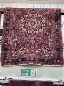 Mid Century hand knotted Persian Heriz carpet 3.40 by 1.22.