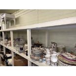 Large collection of early Victorian porcelain, part tea sets, decorative pottery, glasswares,